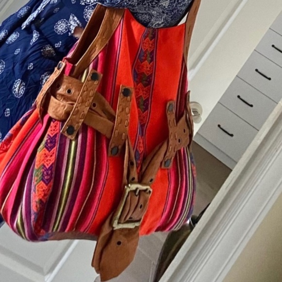 Anat Marin bohemian hippie shoulder hobo bag - Picture 10 of 16